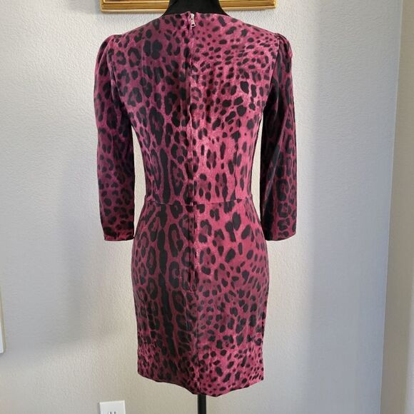 DOLCE & GABBANA signature silk leopard mini dress size 4-6 40-42 - Picture 5 of 14